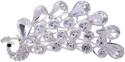 

Sanjog Enchanted Peacock Crown Hair Comb Tiara Bridal Wedding Hair Accessories Hair Band(Silver)