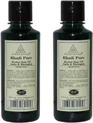 44% OFF on Khadi Pure Amla and Bhringraj hair oil Hair Oil(420 ml) on  Flipkart 