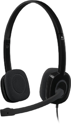 

Logitech h151 Wired Headset with Mic(Black, On the Ear)