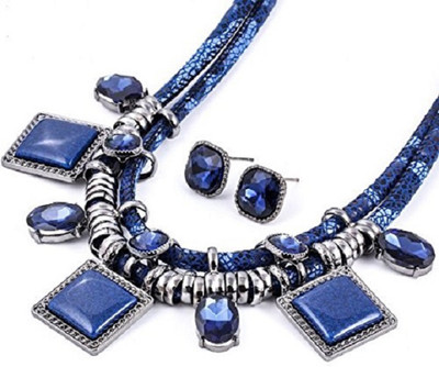 GirlZ! Metal, Alloy Blue, Silver Jewellery Set(Pack of 1)