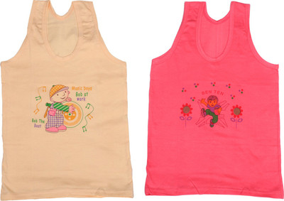 

IndiWeaves Camisole Bodysuit Slip For Girls(Beige, Pack of 2, Beige;red
