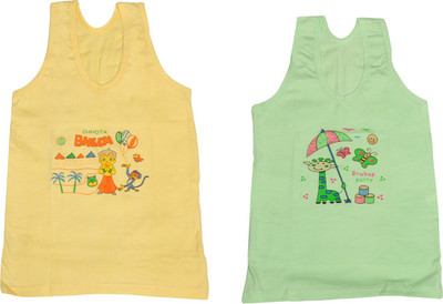 

IndiWeaves Camisole Bodysuit Slip For Girls(Yellow, Pack of 2, Green;yellow