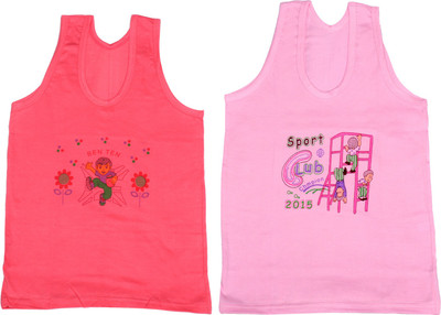 

IndiWeaves Camisole Bodysuit Slip For Girls(Red, Pack of 2, Red::pink