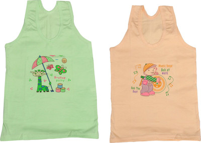

IndiWeaves Camisole Bodysuit Slip For Girls(Green, Pack of 2, Beige;green
