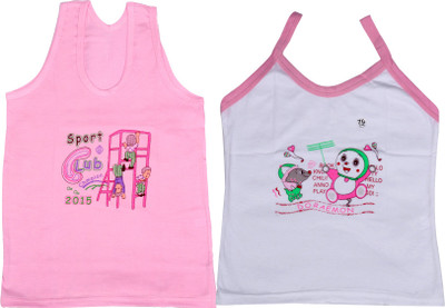 

IndiWeaves Camisole Bodysuit Slip For Girls(Pink, Pack of 2, Pink;white