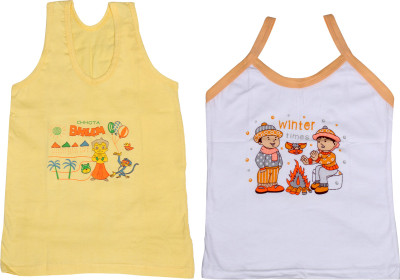 

IndiWeaves Camisole Bodysuit Slip For Girls(Yellow, Pack of 2, White;yellow