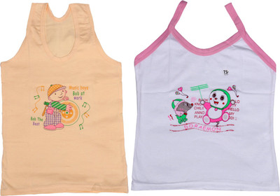 

IndiWeaves Camisole Bodysuit Slip For Girls(Beige, Pack of 2, Beige;white
