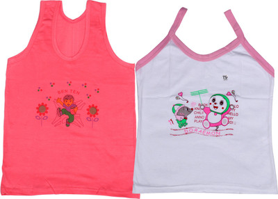 

IndiWeaves Camisole Bodysuit Slip For Girls(Red, Pack of 2, Red;white