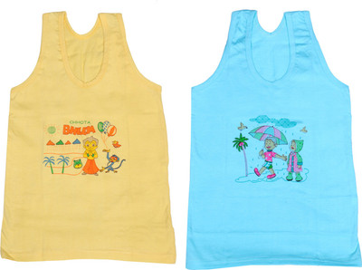 

IndiWeaves Camisole Bodysuit Slip For Girls(Yellow, Pack of 2, Blue;yellow