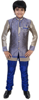 

Haazra Boys Festive & Party Sherwani and Churidar Set(Multicolor Pack of 1
