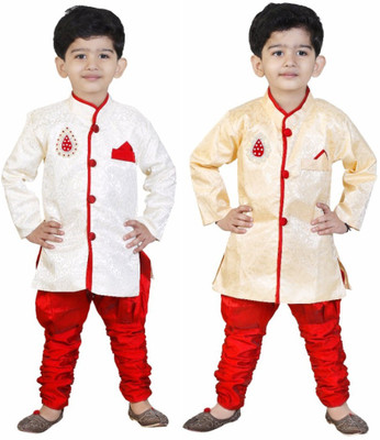 

GENERATION NEXT Boys Festive & Party Kurta and Pyjama Set(Multicolor Pack of 2, White
