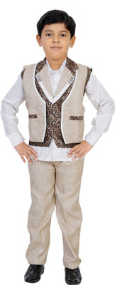 

Haazra Boys Festive & Party Sherwani and Churidar Set(Multicolor Pack of 1