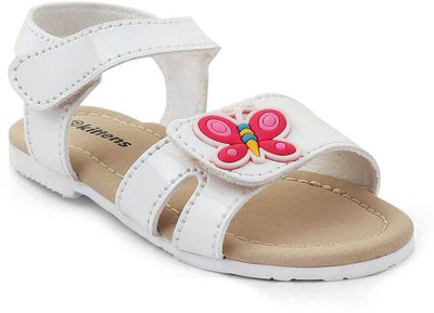 

KITTENS Girls Buckle Flats(White