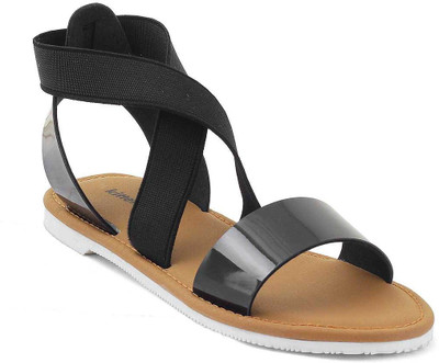 

KITTENS Girls Buckle Flats(Black