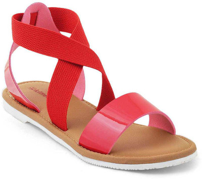 KITTENS Girls Buckle Flats(Red