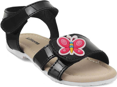

KITTENS Girls Buckle Flats(Black
