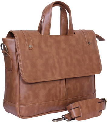 

Attache 14 inch Laptop Messenger Bag(Brown), Brown05