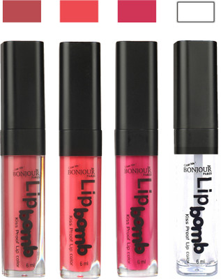

Bonjour Paris Matte Lipstick(Nute-Peach-Fuchsia-Top Coat, 24 ml)
