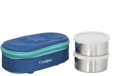 Carrolite Century Stylish Blue 2 Containers Lunch Box(400 ml)