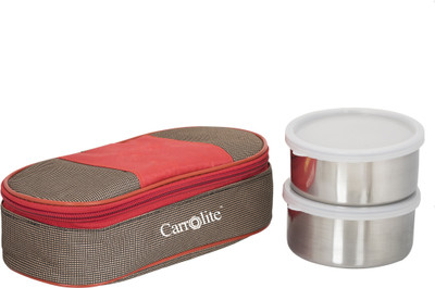 

Carrolite Century Red-Brown 2 Containers Lunch Box(400 ml), Multicolor