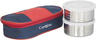 

Carrolite Century Red-Blue 2 Containers Lunch Box(400 ml), Multicolor