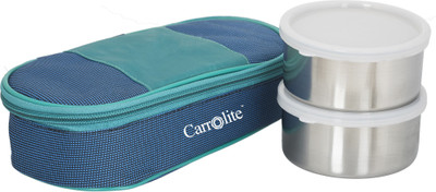 

Carrolite Century Blue-Green 2 Containers Lunch Box(400 ml), Multicolor