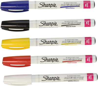 

Sharpie Oil-Based Paint Markers, Fine Point, Assorted Colors(Set of 5, Multicolour)