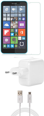 FELICITY Screen Protector Accessory Combo for Nokia Microsoft Lumia 640 Dual Sim(Transparent)