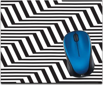 

Maison N Mode 3D Bk Wh Printed Mouse Pad Mousepad(Multicolour)