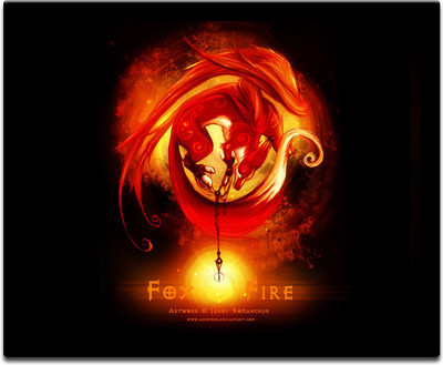 

Maison N Mode Fox Fire Printed Mouse Pad Mousepad(Multicolour)