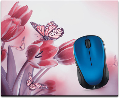 

Maison N Mode Flower Butterfly Printed Mouse Pad Mousepad(Multicolour)