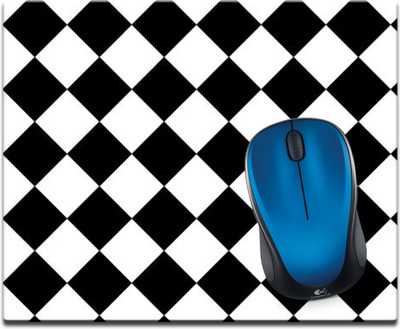 

Maison N Mode Bk Wh Check Printed Mouse Pad Mousepad(Multicolour)