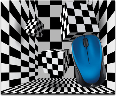 

Maison N Mode 3D Box in Wall Printed Mouse Pad Mousepad(Multicolour)