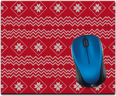 

Maison N Mode Red Pattern Printed Mouse Pad Mousepad(Multicolour)