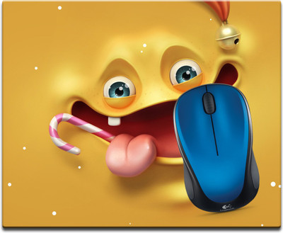 

Maison N Mode 3D Yellow Smile Printed Mouse Pad Mousepad(Multicolour)