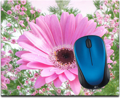 

Maison N Mode Pink Flower Printed Mouse Pad Mousepad(Multicolour)