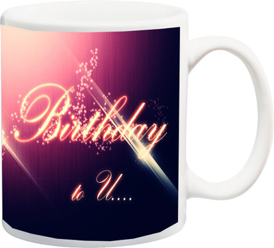 

ME&YOU Gift For Happy Birthday/Mom/Dad/Brother/Sister/Friend/Lover/Wife/Husband/Grandpa/Grandmaa;Happy'Birthday HD Printed Ceramic Mug(325 ml), Multicolor