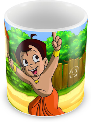 

Creative chota bheem Ceramic Mug(350 ml), Multicolor