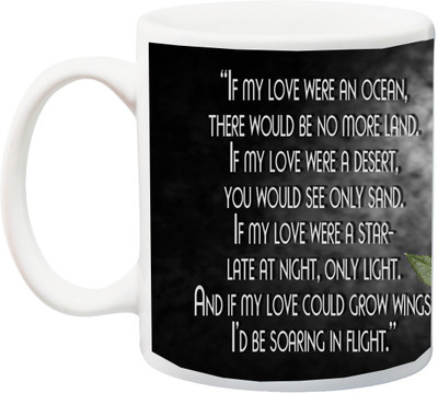 

ME&YOU Gift for Husband/Wife/Boyfriend/Girlfriend/Couple On Valentine's Day IF My Love Were An Red Rose 3D Printed Ceramic Mug(325 ml), Multicolor