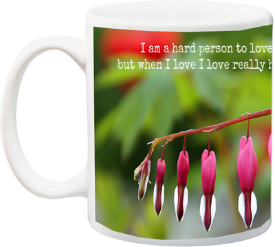 

ME&YOU Gift for Husband/Wife/Boyfriend/Girlfriend/Couple On Valentine's Day I Am A Heart person Rose 3D Printed Ceramic Mug(325 ml), Multicolor