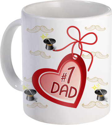 

SKY TRENDS Gift For Fathers Day In Coffee His Anniversary/Birthday Present JSD-071 Ceramic Mug(350 ml), Multicolor