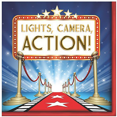 

Funcart Funcart Hollywood Lights Luncheon Napkins Multicolor Napkins(16 Sheets)