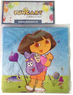 

Funcart Funcart Dora the explorer paper napkins (10pcs/pack) Multicolor Napkins(10 Sheets)