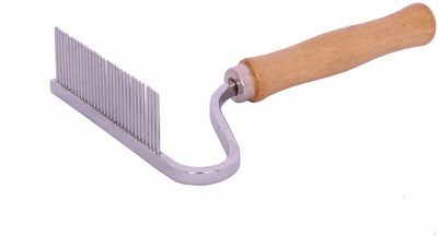 

SRI High Quality Metal Comb Grooming Tool, With Wooden Handle Shedding Blade for Dog