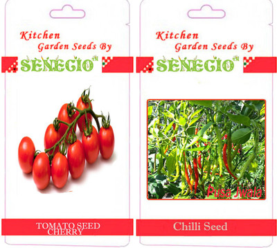 SENECIO™ Cherry Tomato & Pusa Jwala Chilli Seed(100 per packet)