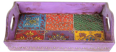 

Apkamart Handicraft Wooden Serving Tray - Decorative Tray for Table Decoration, Serving and Dining and Gifts Tray