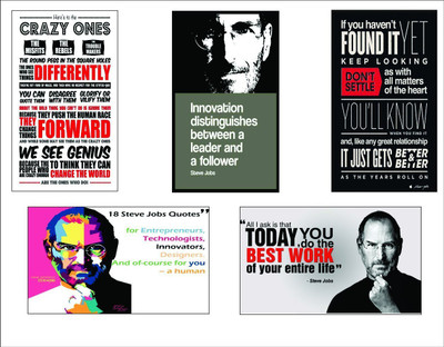 

Original Quotes Decorative Steve Jobs Posters (Pack of 5) Paper Print(26 inch X 14 inch, Rolled)