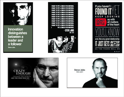 

Set of Posters | Original Quotes Decorative Steve Jobs Posters (Pack of 5) Paper Print(26 inch X 14 inch, Rolled)