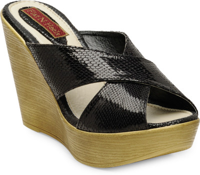 

Flat n Heels Women Black Wedges