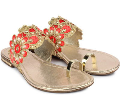 

Do Bhai Women Red Flats